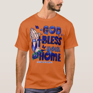 Colorectaal Bewustzijn God zegene geloof hoop T-shirt