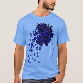 Colorectal Awareness zonnebloem niemand vecht alle T-shirt