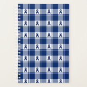 Colorectal Cancer Awareness Plaid Planner, Blue Planner (Voorkant)
