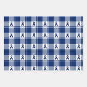Colorectal Cancer Awareness Plaid Wrapping Paper (Voorkant 2)