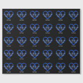 Colorectal Cancer Backbone Heart Blue Awareness  Cadeaupapier (Vlak)