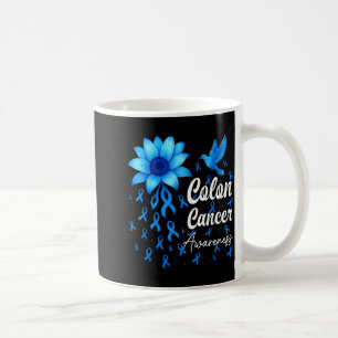 Colorectale blauwe lint zonnebloem darmkanker koffiemok
