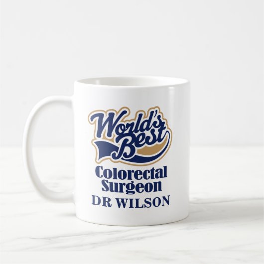 Colorectale chirurg Speciaal gepersonaliseerde mic Koffiemok (Links)