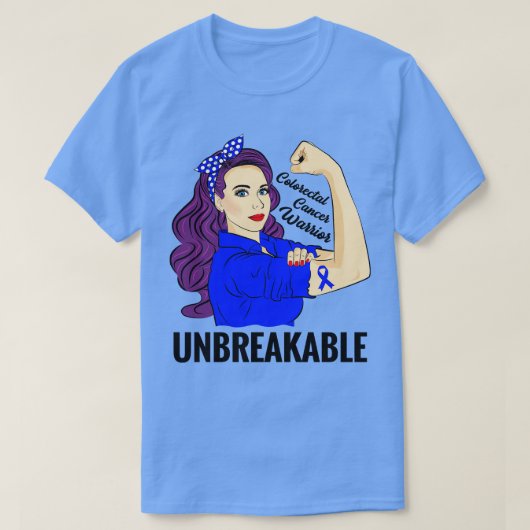 Colorectale darmcolonstrijder CRC bewustzijn T-shirt (Design voorkant)