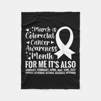 Colorectale kanker bewustwording maand Colonkanker Fleece Deken