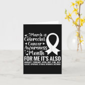 Colorectale kanker bewustwording maand Colonkanker Kaart (Gele Bloem)