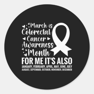 Colorectale kanker bewustzijn maand Colon kanker S Ronde Sticker