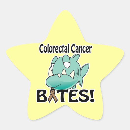 Colorectale kanker BITES Ster Sticker (Voorkant)