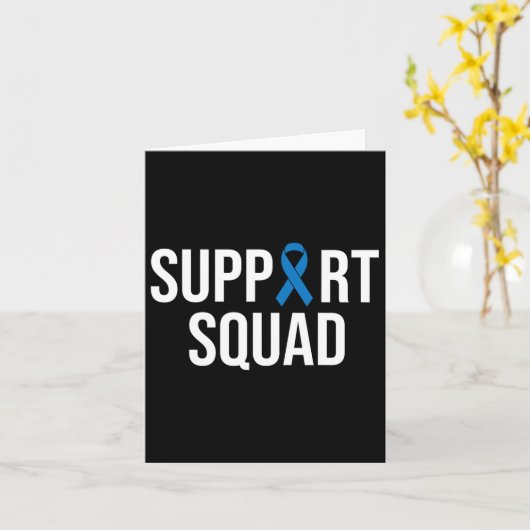 Colorectale kanker Colon Cancer Blue Ribbon Kaart (Gele Bloem)