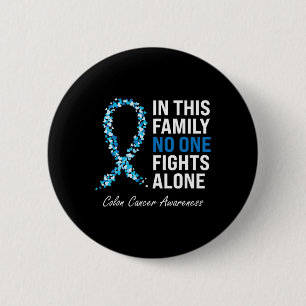 Colorectale kanker Colon Cancer Blue Ribbon Ronde Button 5,7 Cm