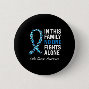 Colorectale kanker Colon Cancer Blue Ribbon Ronde Button 5,7 Cm