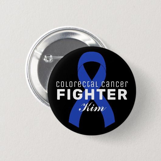 Colorectale kanker Zwarte Button (Voorkant /achterkant)