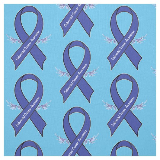 Colorectale kankerbewustmaking lint met ringen stof (Swatch)
