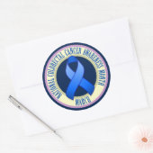 Colorectale kankerbewustwording maand rond Sticker (Envelop)