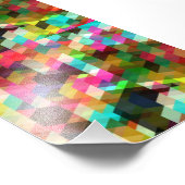 Colored-Abstract-Vector-Art COLORFUL TRIANGLES SQU Foto Afdruk (Hoek)