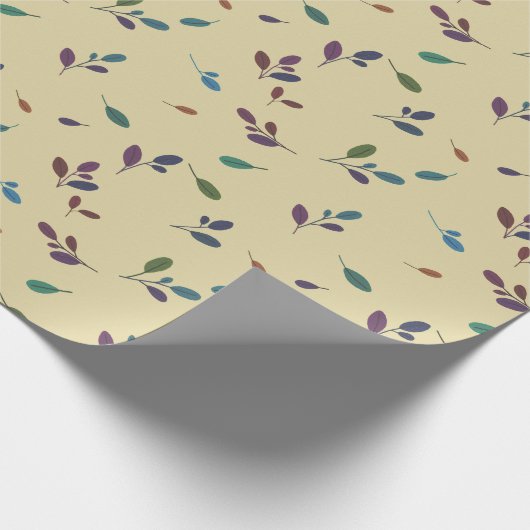Colored branches/leaves cadeaupapier (Hoek)