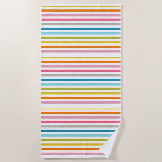 Colored Candy Stripes Strandlaken (Voorkant)