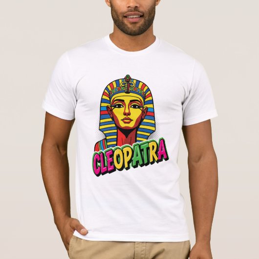 Colored Cleopatra T-Shirt | Ancient Egyptian Queen (Voorkant)