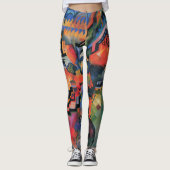 "Colored Composition" Art leggings (Voorkant)
