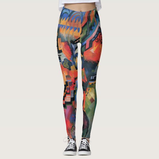 "Colored Composition" Art leggings (Voorkant)