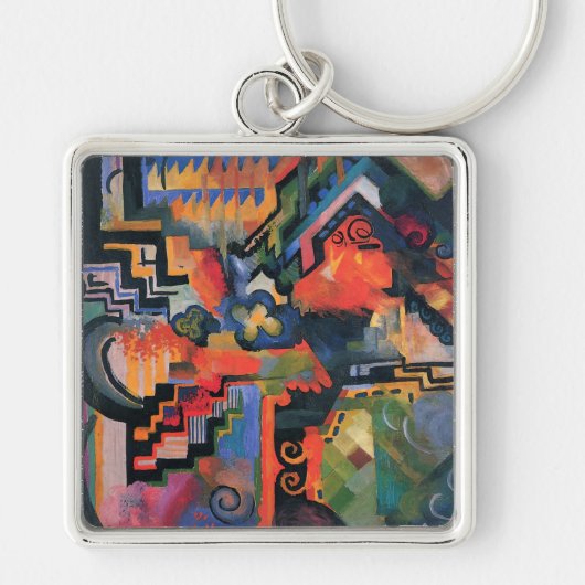 "Colored Composition" Art-sleutelketen Sleutelhanger (Voorkant)