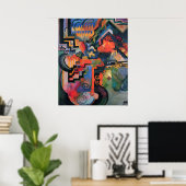 "Colored Composition" door Macke, Art poster (Thuiskantoor)
