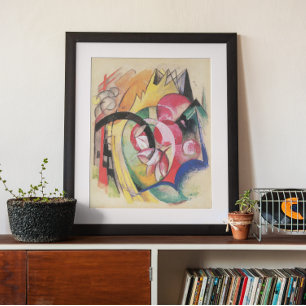 Colored Flowers (ook bekend als Abstracte formulie Poster