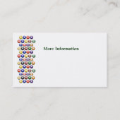 Colored Genummerde Pool Balls op Visitekaartje (Achterkant)