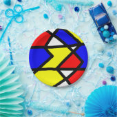 colored geometries papieren bordje (Feest)