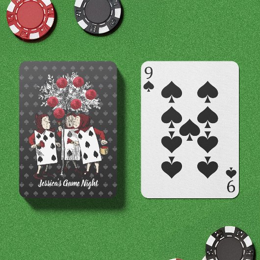 Colored  Illustratie Alice Cards Pokerkaarten