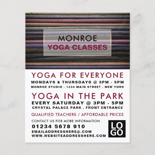 Colored Incense, Yoga Class Adverteren Flyer (Voorkant)