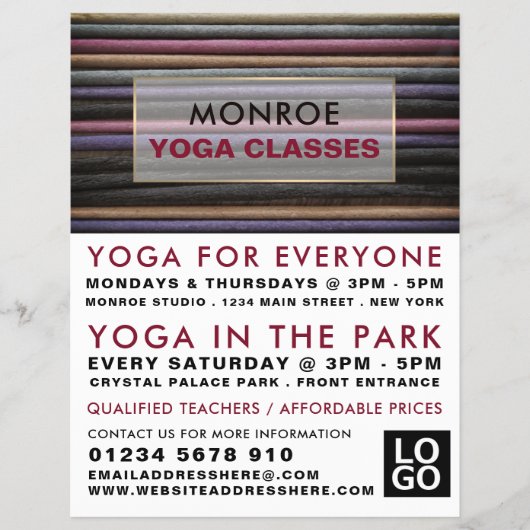 Colored Incense, Yoga Class Adverteren Flyer (Voorkant)