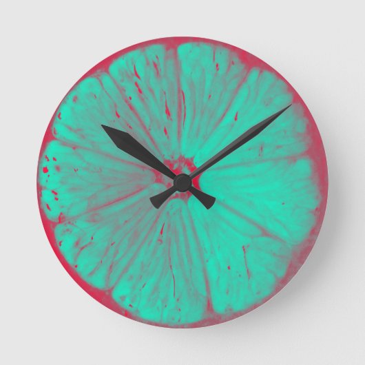 Colored Lemons Ronde Klok (Voorkant)