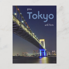 Colored Lights on the Rainbow Bridge in Tokyo Briefkaart