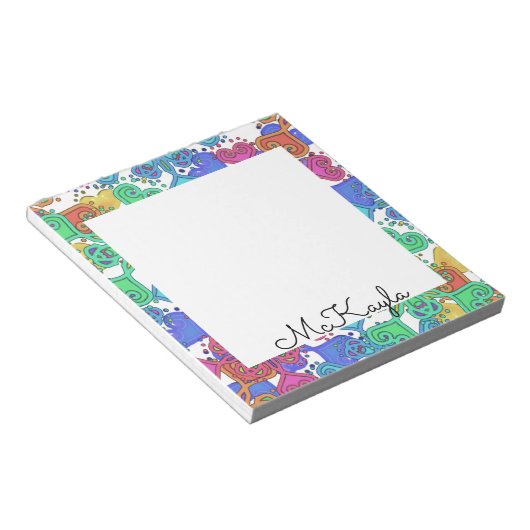 "Colored Mandala" Notitieblok (Schuin)