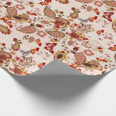 Colored paisley patterned wrapping paper cadeaupapier (Hoek)