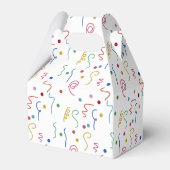 Colored Party Confetti Pattern Bedankdoosjes (Achterkant)