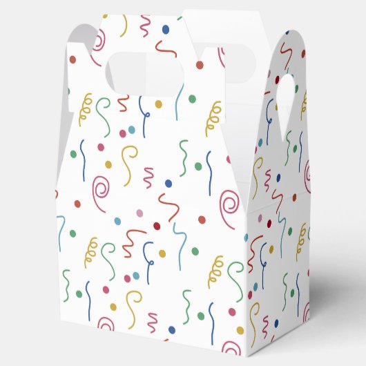 Colored Party Confetti Pattern Bedankdoosjes (Geopend)