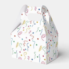 Colored Party Confetti Pattern Bedankdoosjes