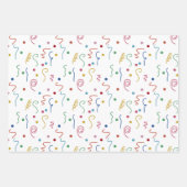Colored Party Confetti Pattern Inpakpapier Vel (Voorkant)