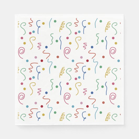 Colored Party Confetti Pattern Servet (Voorkant)