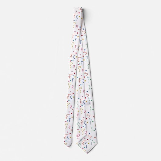 Colored Party Confetti Pattern Stropdas (Achterkant)