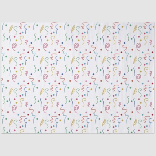 Colored Party Confetti Pattern Tissuepapier (Voorkant)