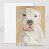 Colored pencil of dog feestdagenkaart (Voorkant / Achterkant)