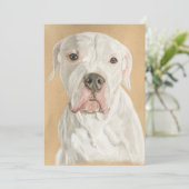 Colored pencil of dog feestdagenkaart (Staand voorkant)