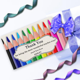 Colored Pencils lerarenwaardering Cadeaulabel