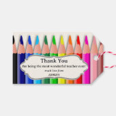 Colored Pencils lerarenwaardering Cadeaulabel (Voorkant (Horizontaal))