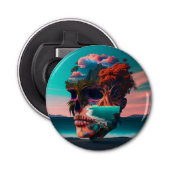 Colored skull head button flesopener (Voorkant)
