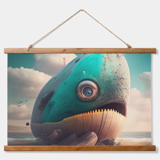 Colored skull head hangend wandkleed (Voorkant 3)