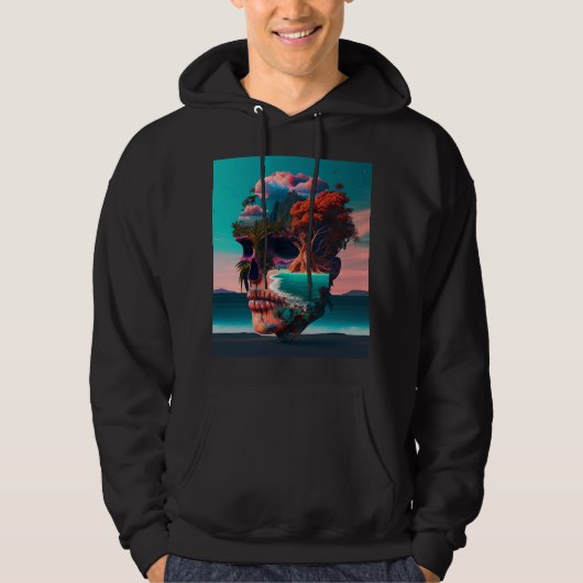 Colored Skull Head Hoodie (Voorkant)